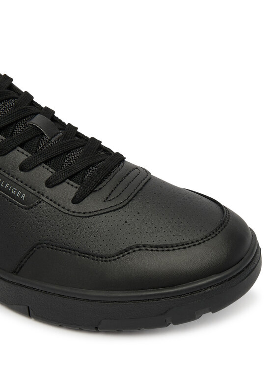 Tommy Hilfiger Tenisice Tommy Hilfiger Th Basket Core Lite Lth FM0FM05713 Crna