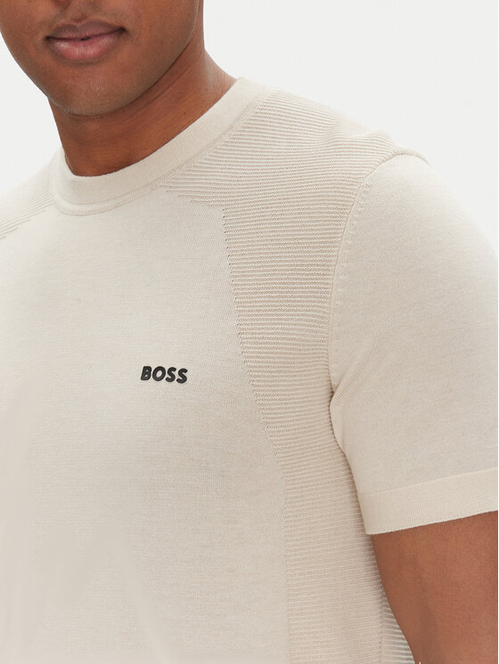 BOSS BOSS Camiseta Momentum 50520683 Beis Regular Fit