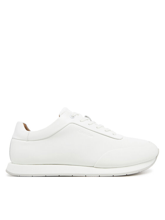 Calvin Klein Sneakersy Calvin Klein Low Prof Runn Laceup Rubb Lth HM0HM01707 Biela