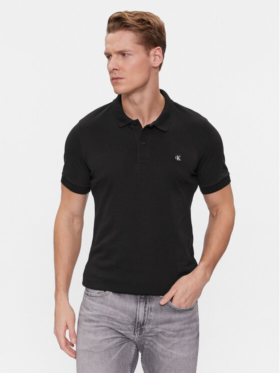 Calvin Klein Jeans Calvin Klein Jeans Polo Embro Badge J30J325269 Μαύρο Slim Fit
