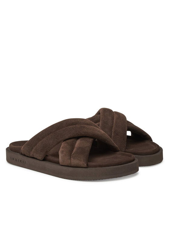 Inuikii Шльопанці Inuikii Suede Crossed 50102-500 Коричневий