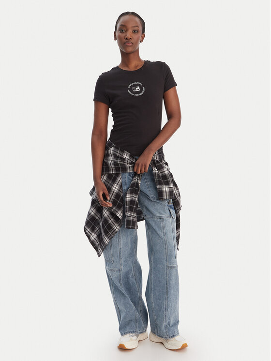 Tommy Jeans Tommy Jeans Camiseta DW0DW22273 Negro Slim Fit