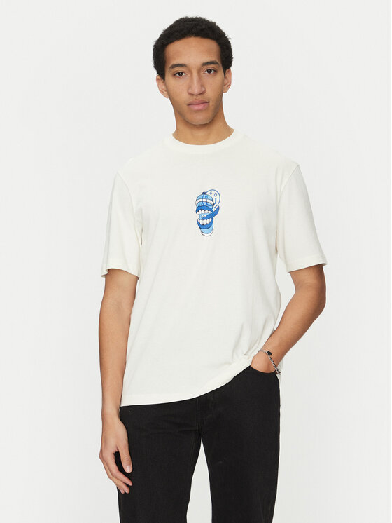 HUGO HUGO Футболка Nutongo 50533391 Білий Regular Fit