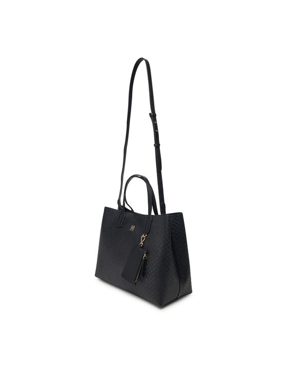 Tommy Hilfiger Rankinė Tommy Hilfiger Th Icon Satchel Mono AW0AW18923 Juoda
