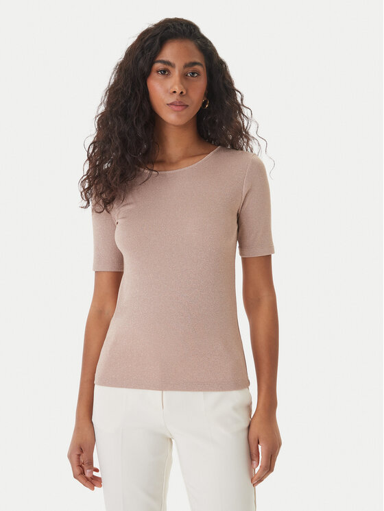 Fracomina Fracomina Camiseta FS26ST7008K420Q7 Beis Slim Fit