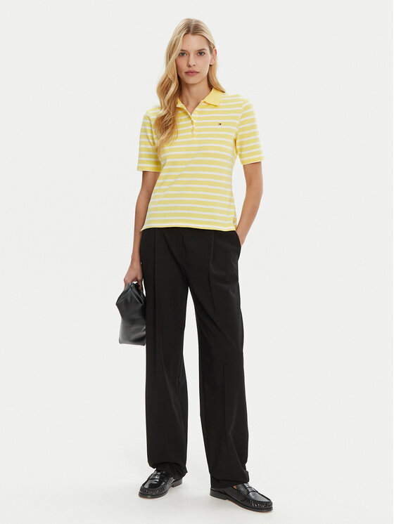 Tommy Hilfiger Tommy Hilfiger Polo marškinėliai 1985 WW0WW43224 Geltona Regular Fit