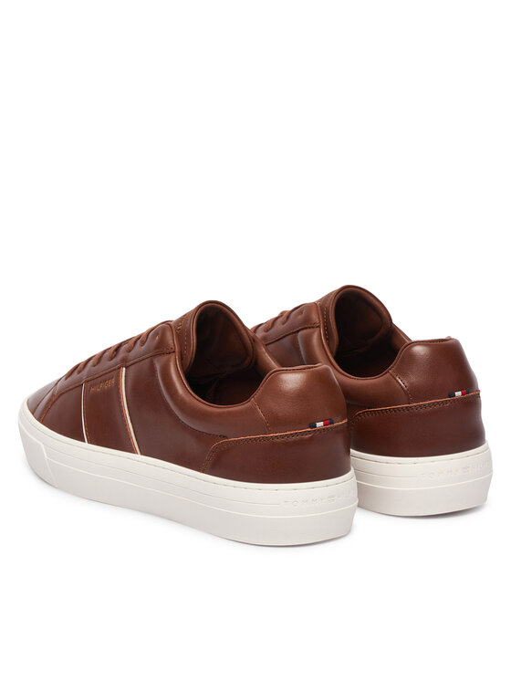Tommy Hilfiger Sneakers Tommy Hilfiger Dress Casual Leather Sneaker FM0FM05989 Marrone