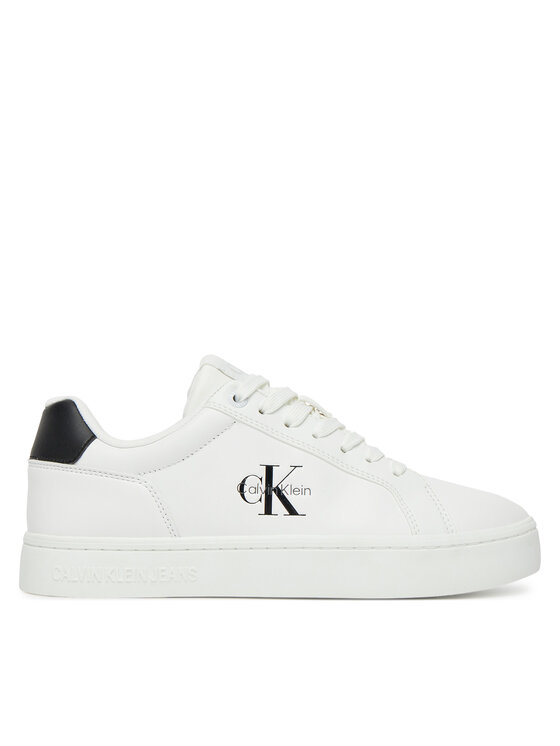 Calvin Klein Jeans Laisvalaikio batai Calvin Klein Jeans Classic Cupsole Mono Lth Wn YW0YW01902 Balta