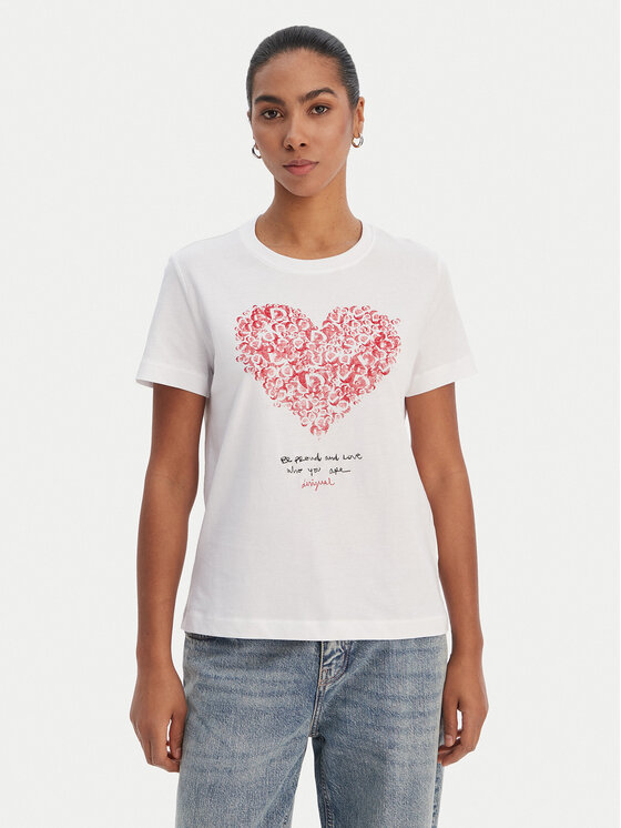 Desigual Desigual Camiseta 26SWTK06 Blanco Regular Fit
