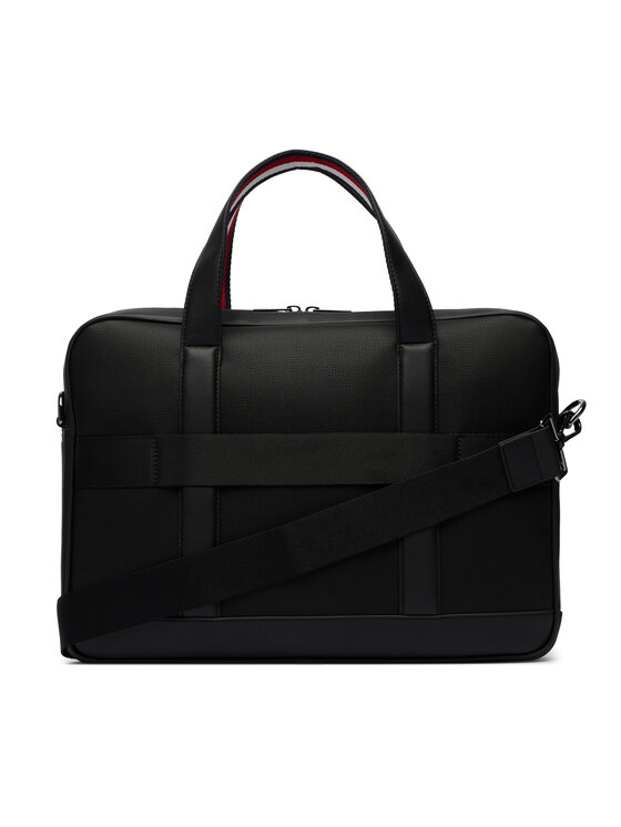 Tommy Hilfiger Τσάντα για laptop Tommy Hilfiger Th Textured Computer Bag AM0AM14726 Μαύρο