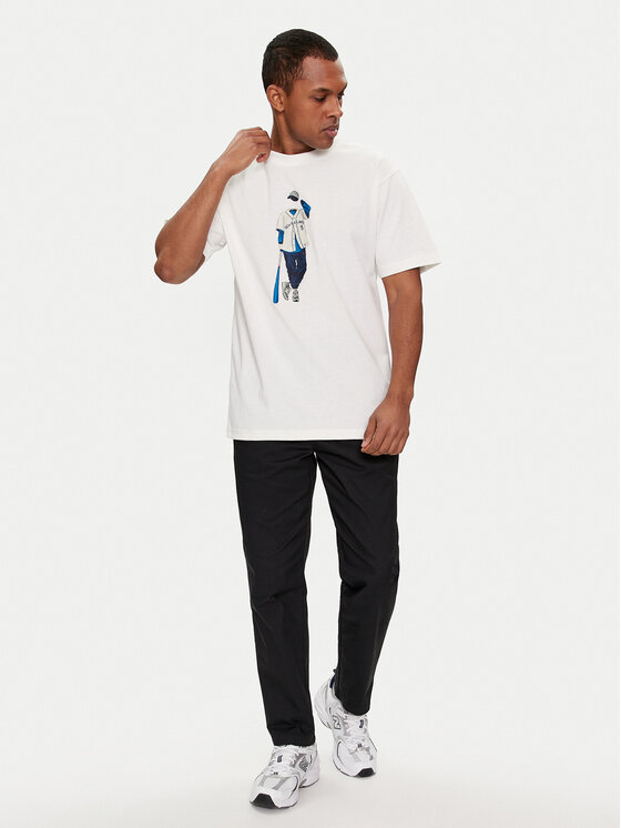 New Balance New Balance T-shirt Basketball Style MT41577 Bianco Relaxed Fit