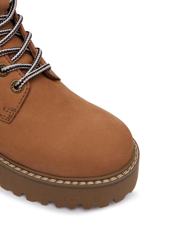 Tommy Jeans Trapper stila apavi Tommy Jeans Tjw Platform Nubuck Boots EN0EN03114 Bēšs
