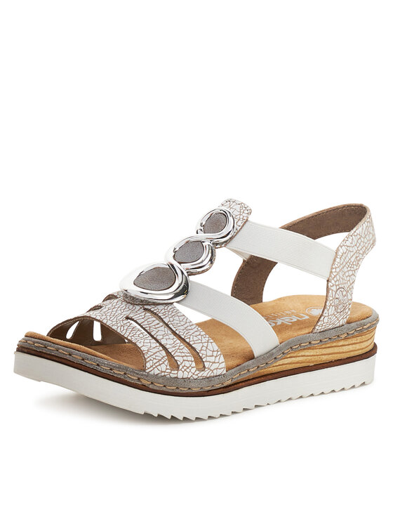 Rieker Sandále Rieker 679L4-80 Biela