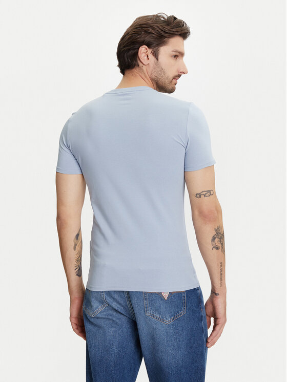 Guess Guess Camiseta M2YI24 J1314 Celeste Slim Fit
