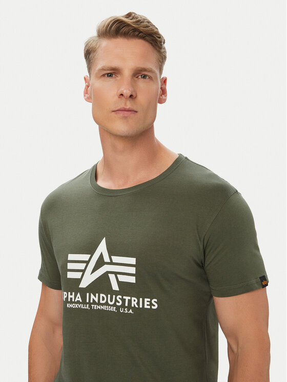 Alpha Industries Alpha Industries Marškinėliai Basic 100501 Žalia Regular Fit