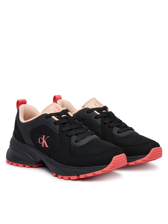 Calvin Klein Sneakersy Calvin Klein Hike Runner Lace Up Su Mesh Wmn HW0HW03440 Czarny