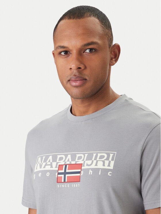 Napapijri Napapijri Camiseta S-Aylmer NP0A4HTO Gris Regular Fit
