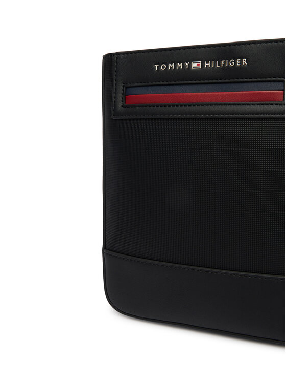 Tommy Hilfiger Taška cez rameno Tommy Hilfiger Th Foundation Mini Crossover AM0AM14157 Čierna