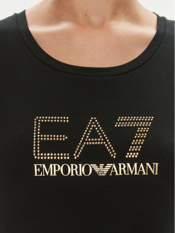 EA7 Emporio Armani EA7 Emporio Armani Футболка 8NTT67 TJDQZ 1200 Чорний Skinny Fit