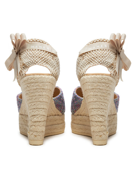 Manebi Еспадрильї Manebi Acapulco Heart-Shaped Wedge Espadrilles G 0.6 WH Рожевий