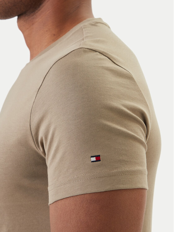 Tommy Hilfiger Tommy Hilfiger Camiseta Logo MW0MW11797 Verde Regular Fit