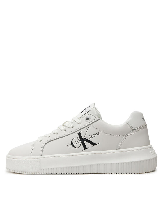 Calvin Klein Jeans Сникърси Calvin Klein Jeans Chunky Cupsole Laceup Mon Lth Wn YW0YW00823 Бял