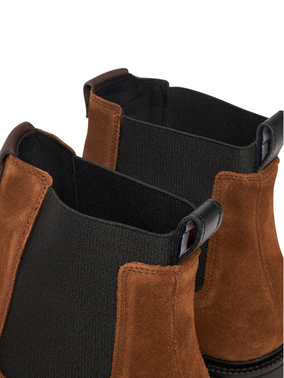 Tommy Hilfiger Členková obuv s elastickým prvkom Tommy Hilfiger Comfort Lwt FM0FM05592 Hnedá