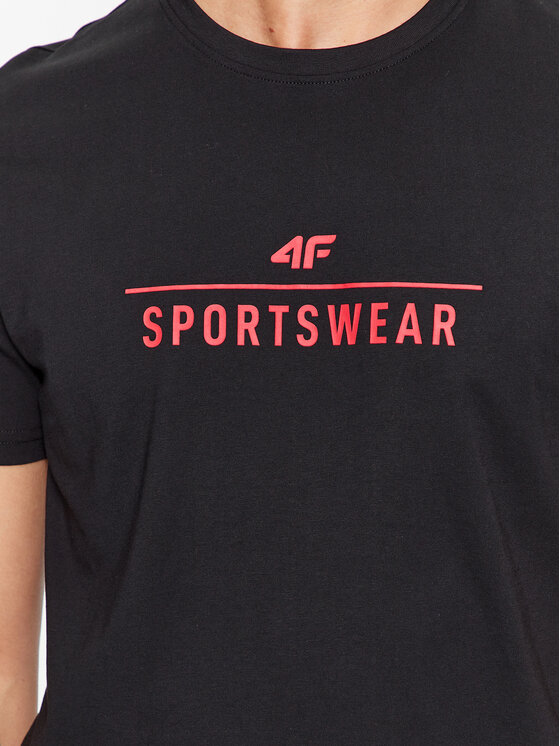 4F 4F Camiseta 4FAW23TTSHM0878 Negro Regular Fit