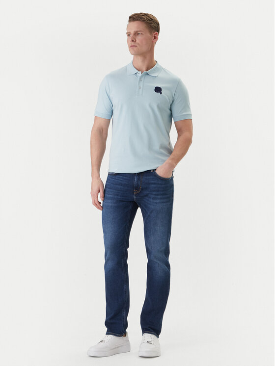 KARL LAGERFELD KARL LAGERFELD Polo 745015 562231 Celeste Regular Fit