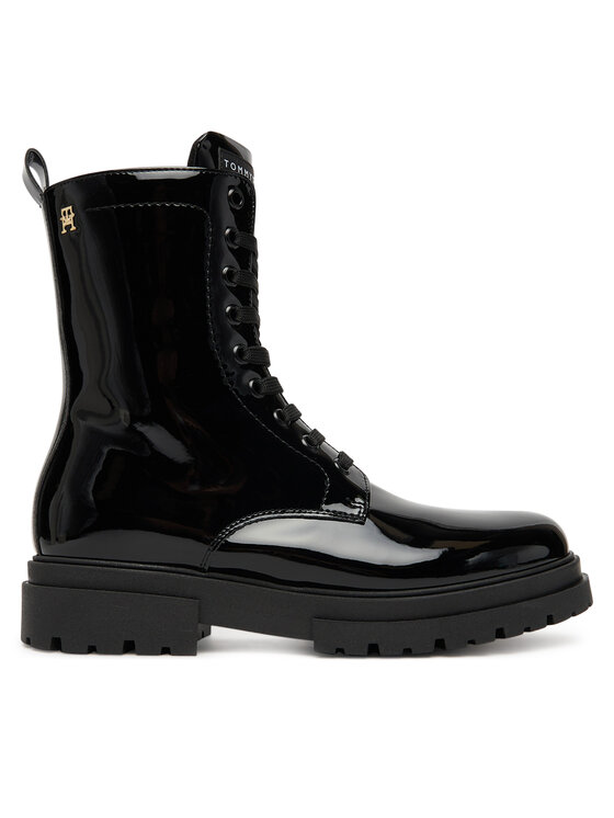 Tommy Hilfiger Trappers Tommy Hilfiger Lace-Up Bootie T4A5-34025-0775 D Negru
