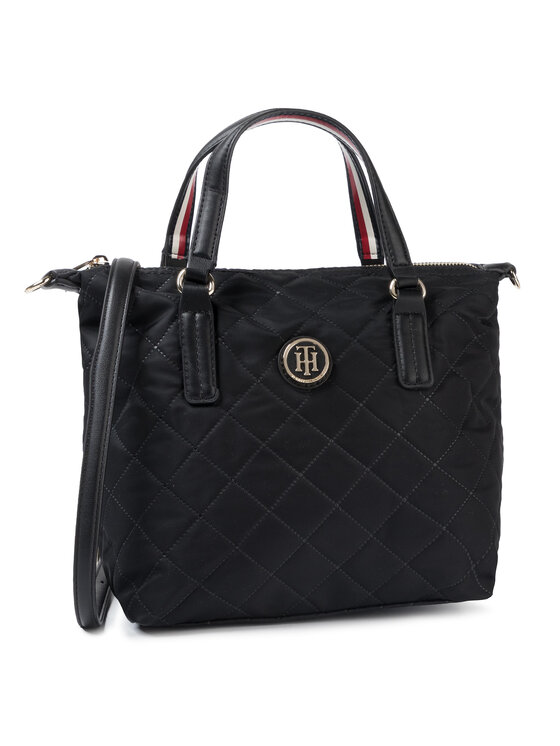 Tommy Hilfiger Borsetta Tommy Hilfiger Poppy Small Tote AW0AW07393 Blu scuro