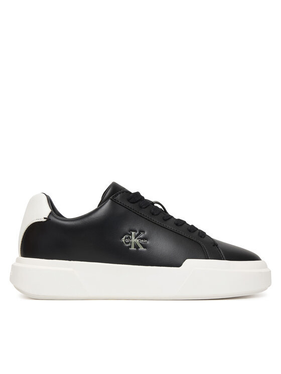 Calvin Klein Sneakersy Calvin Klein Chunky Cupsole Laceup Lth Ml YW0YW01947 Čierna