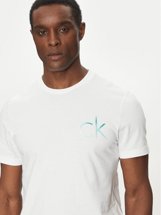 Calvin Klein Calvin Klein Marškinėliai Chest Logo K10K114146 Balta Regular Fit