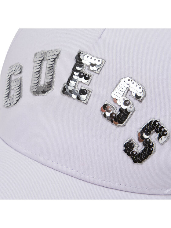 Guess Șapcă Guess Sequin Logo Baseball Cap AW8614 COT01 Alb