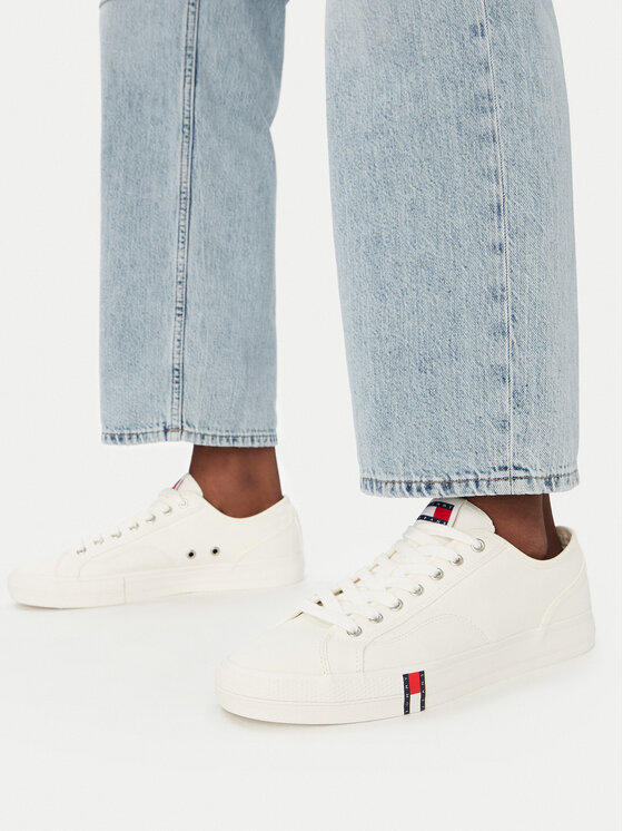 Tommy Jeans Tenisenes Tommy Jeans Archive Vulc Y2K EM0EM01674 Balts