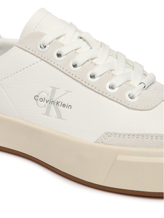 Calvin Klein Snīkeri Calvin Klein Basket Cups Lup Wt Lth Su HW0HW02984 Balts