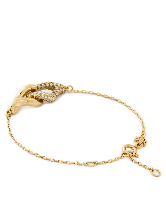 Tory Burch Браслет Tory Burch Interlocking Wishbone Bracelet 163709 Золотий