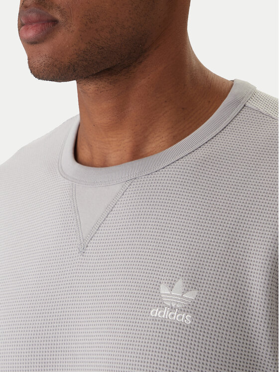 adidas adidas Majica Trefoil Essentials Waffle KE1203 Siva Regular Fit