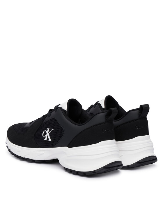 Calvin Klein Sneakersy Calvin Klein Hike Runner Lace Up Su Mesh HM0HM02448 Čierna