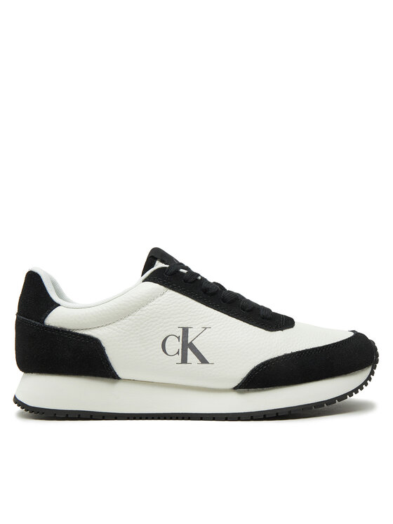 Calvin Klein Jeans Sneakers Calvin Klein Jeans Runner Laceup Low Mix Mg YW0YW01798 Bianco