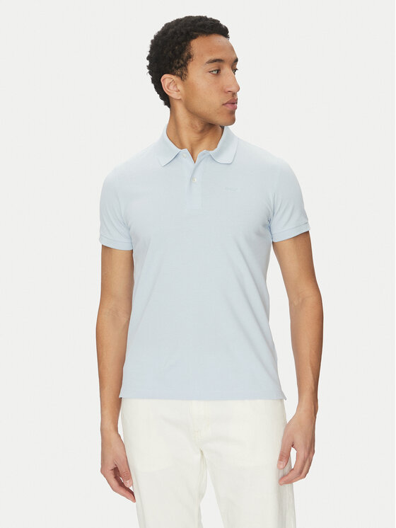 Geox Geox Polo marškinėliai M5511B T3240 F4508 Žydra Regular Fit