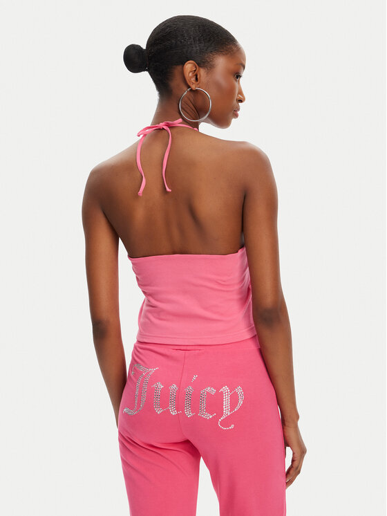 Juicy Couture Juicy Couture Топ Tied JCWCT125306 Рожевий Slim Fit