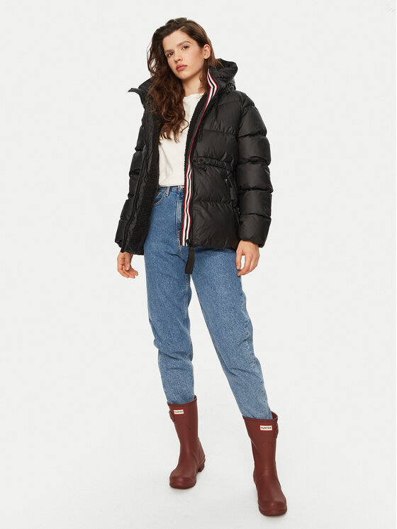 Hunter Hunter Pehelykabát HARW1295242 Fekete Regular Fit