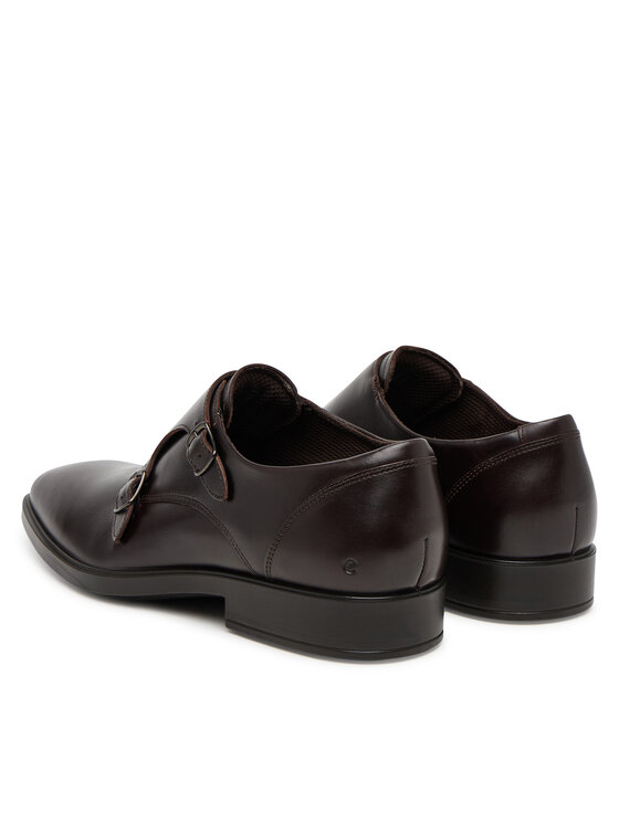ECCO Poltopánky ECCO Milan Double Monk-Strap 52333401072 Hnedá