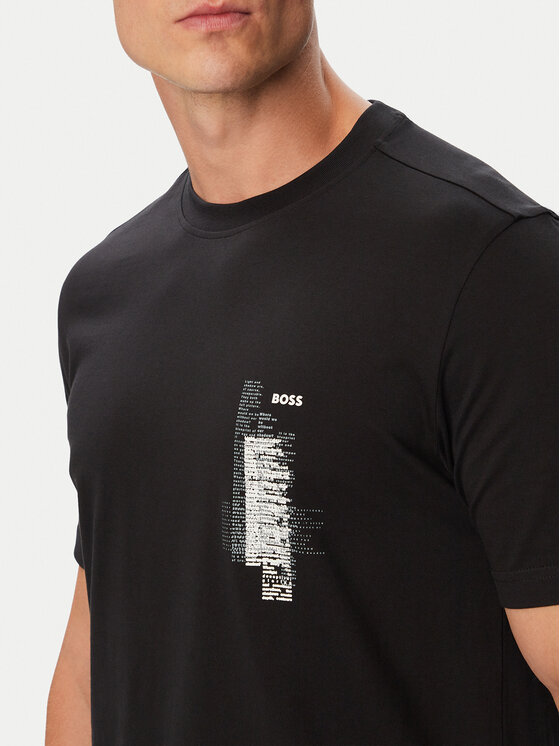 BOSS BOSS Camiseta 50571291 Negro Regular Fit