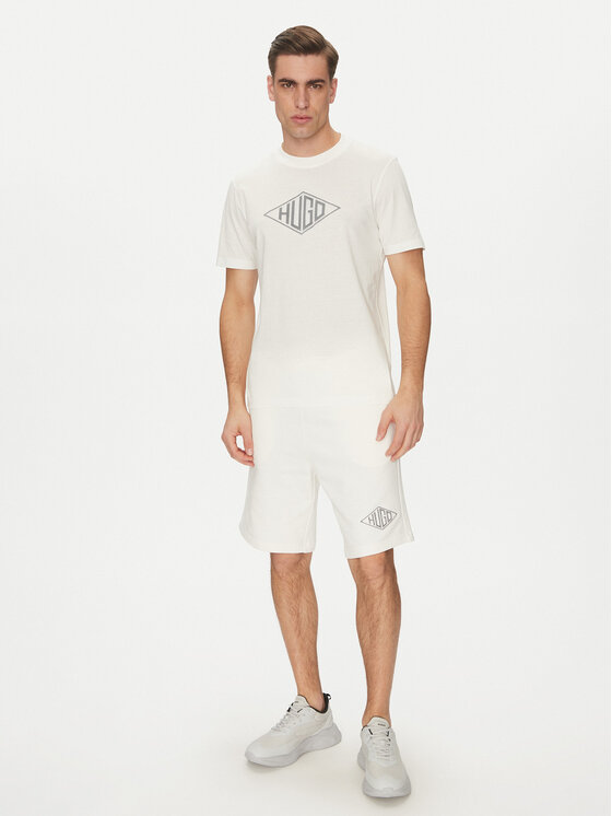 HUGO HUGO Футболка Dalendi 50534934 Écru Regular Fit
