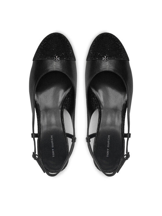 Tory Burch Туфлі Tory Burch Cap-Toe Pave Singback Pump 160256 Чорний