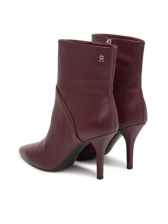 Tommy Hilfiger Боти Tommy Hilfiger High Heel Clean Ankle Boot FW0FW09624 Бордо