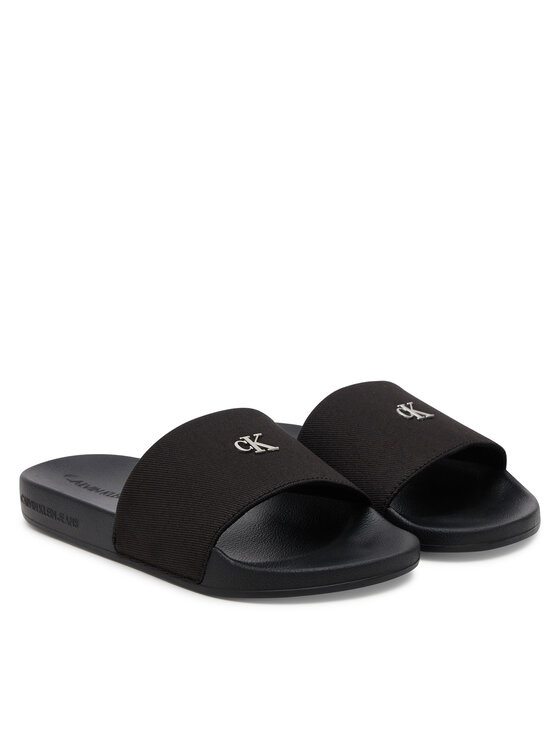 Calvin Klein Jeans Чехли Calvin Klein Jeans Slide Monogram Hardware YW0YW01713 Черен