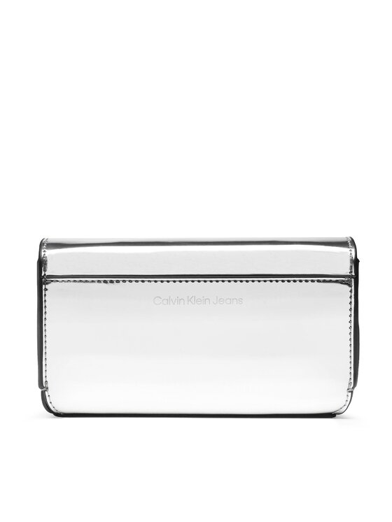 Calvin Klein Jeans Telefono dėklas Calvin Klein Jeans Sculpted Ew Flap Phone Cb Silver K60K610406 Sidabrinė